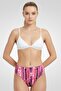 Women Abstract Print Bikini Bottom, Multicolor