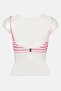 Women Striped Non Padded Bikini Top, Multicolor - 2