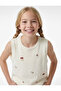 Crew Neck Sleeveless Knitwear Undershirt with Bead and Floral Embroidery Detail - 2
