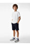 Elastic Waist Cotton Blend Side Pocketed Basic Shorts