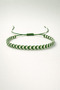 Green and White Fan Bracelet - Macrame Bracelet - Gift Bracelet - Rope Bracelet - Knitted Bracelet - 5
