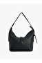 Faux Leather Straps with Zipper and Lace Detail Shoulder Bag - 2