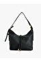 Faux Leather Straps with Zipper and Lace Detail Shoulder Bag
