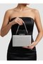 Silver Gray Lame Glitter Non-Spill Imported Sandstone Stone Handle Women's Evening Dress Bag Wedding Engagement Graduation