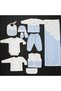 Baby Organic Cotton Fish Embroidered 10-Piece Hospital Release Zibin Set - 4