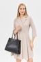 Women's Crossbody Shoulder Strap Stylish Lock Closure Black Color Shoulder Handbag - 3