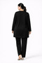 Women's mid-life regular fit two-thread combed cotton tunic and pants two-piece set 4389 - 7