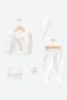 Baby Girl 10-Piece Hospital Discharge Set – Embroidered, Pleated, White 100% Cotton - 5