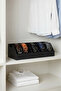 5 Compartments Belt Socks Jewelry Makeup Organizer Inside Closet Belt Organizer Organizer Black - 2