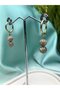 Steel Sun Stone Earrings - 3