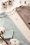 100% Cotton Triple Bodysuit with Snap Fasteners Baby Long Sleeve Newborn Children Unisex - 3