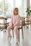 Girl's Tracksuit Set Pink Oversize Sweatshirt Jogger Bottom Sports Casual Comfortable Set - 2