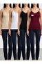 4-Piece Women's Singlet with Rope Strap and Lace Singlet