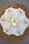 Glittery Drawstring Embroidered Presentation Napkins with 6 Flower Brooches, Coffee Presentation Napkin, L Stain Resistant Fabric - 3
