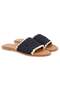 Women's Black Braided Slippers