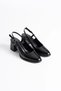 Black Patent Leather Women's Heeled Shoes Tr18Ms17A - 4