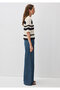 Black Striped Knitwear Polo 1710678-85407 - 5