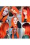 10-Piece 22-Inch Orange Hair Extensions,Straight Clip-In Synthetic - 4