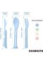 Portable Cutlery Set,4 Sets of Reusable Spoon,Fork,and Chopsticks for Travel and Picnic,4 Colors - 3