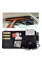 PU Leather Car Sun Visor Organizer,Multi-Functional Storage,Clear Vision,Black - 6