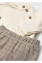 Newborn Boy Button Detailed 2-Piece Set - 2