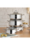 8-Piece Steel Cookware Set with Extra Resistance to Scratches - Sleek Design