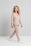 Girls' Striped Detail Piece Casual Sweatshirt and Leggings Sport Set – Relaxed Fit, Soft Fabric - 4