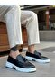 Ba0240 High Sole Classic Shiny Tasseled Skin Black Men's Shoes