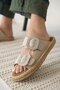 Suede Beige Stone Women's Slippers Tr35My05B - 6