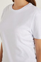 Unisex Slim Fit Slim Fit 100% Cotton Soft-Textured White Crew Neck T-Shirt - 5