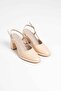 Light Yellow Patent Leather Women's Heeled Shoes Tr18Ms18B - 4