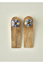 Maia Mango Wood Door Stopper Set of 2 Natural (16X4.5X5 cm)