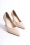 Women's Beige Satin Stiletto Tr08Ms27E - 2