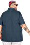 Mode XL Large Size Polo Classic T-Shirt with Pockets 20552 Petrol Green - 5