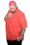 Mode XL Large Size Men's Embroidered Classic Pique Polo Neck T-Shirt 20553 Mercan - 3