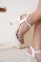 White Women's Stone Sandals Tr20My15B - 5