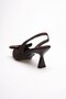 Brown Bowknot Kitten Heel Slingback Women's Shoes - 8