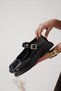 Black Patent Leather Buckle Detailed Mary Jane Shoes Tr09Ms01A - 2