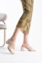 Faye Beige Patent Leather Women's Heeled Shoes - 3