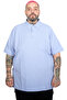 Mode XL Large Size Men's Classic Pique Polo Neck T-Shirt with Pockets 20552 Lila