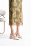 Beige leather women's high heeled shoe tr08ms07e - 3
