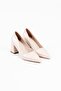 Beige leather women's high heeled shoe tr08ms16b - 8