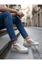 Ba0802 Cream Suede High Sole Men's Casual Shoes