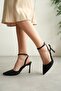 Elegant Stone Detailed Thin Heeled Ankle Strap Women's Shoes
