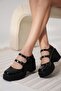 Women's black patent leather casual shoes tr06ms07a - 3