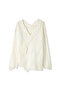 Raw Edge Detail V-Neck Sweater - 3