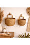 Double Rattan Hanging Basket - 2