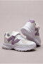 Children's Unisex White Lilac Comfortable Velcro Lace-Up Sneaker - 2