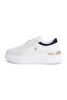 حذاء رياضي نسائي من Th Satin Platform Sn باللون الأزرق الداكن