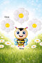 🌼   Spring Themed Foil Balloon Set - Party Enthusiasm with Daisy and Bees! 🐝 ☁️ - 3